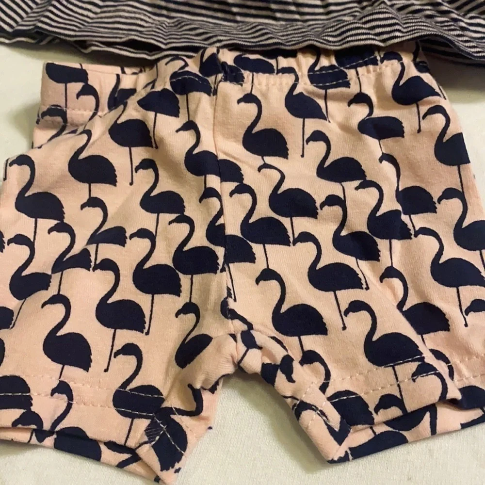 Carter’s Newborn Pelican & Stripes Outfit NWT Summer Adorable 2 Piece Set